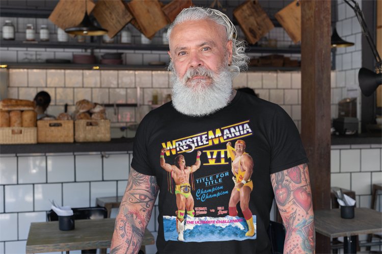 Load image into Gallery viewer, Wrestlemania 6 VI Warrior vs Hulk Ultimate Challenge T-shirt by EWS | Extreme Wrestling Shirts