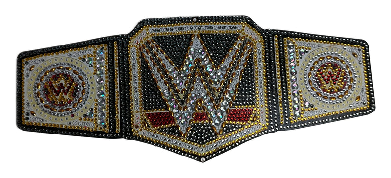 Load image into Gallery viewer, WWE Championship Belt 5D DIY Diamond Art Kit Black by EWS | Extreme Wrestling Shirts