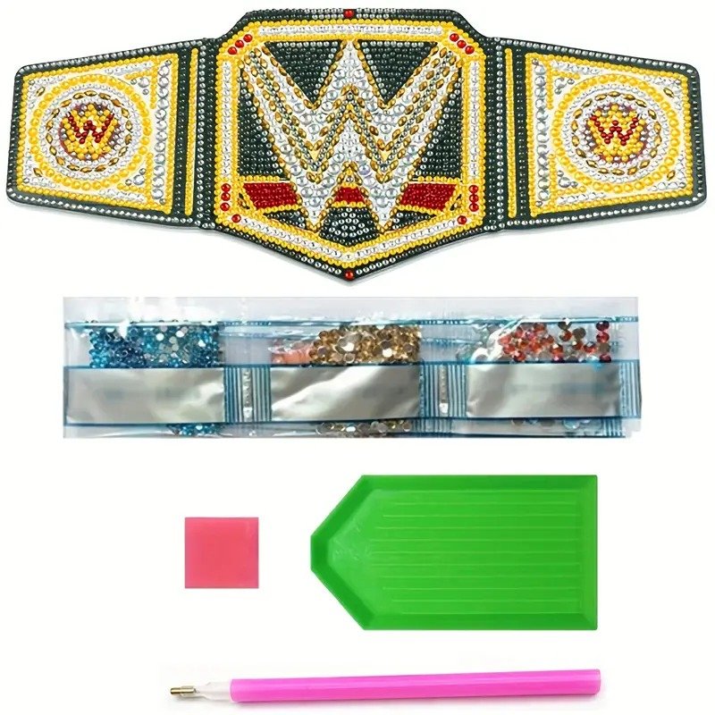 Load image into Gallery viewer, WWE Championship Belt 5D DIY Diamond Art Kit by EWS | Extreme Wrestling Shirts