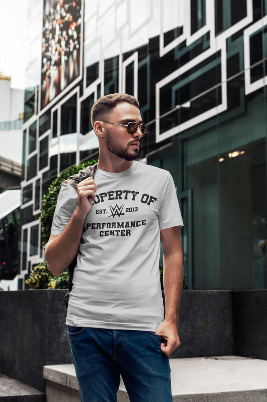 WWE Property of Performance Center Mens Gray T-shirt Est 2013 by EWS | Extreme Wrestling Shirts