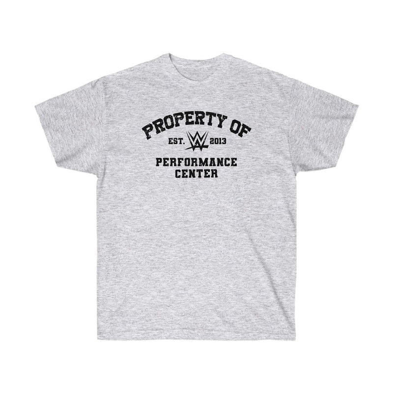 Load image into Gallery viewer, WWE Property of Performance Center Mens Gray T-shirt Est 2013 by EWS | Extreme Wrestling Shirts