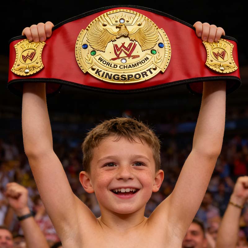 Load image into Gallery viewer, WWE World Champion Pro Wrestling Red Costume Belt by EWS | Extreme Wrestling Shirts