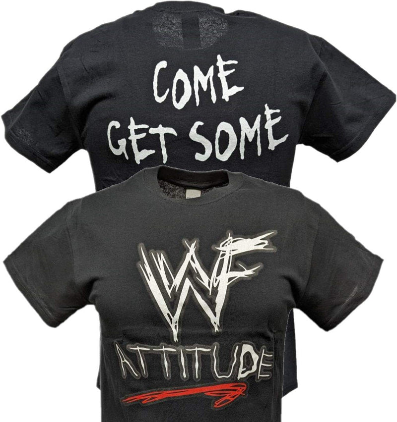 Load image into Gallery viewer, WWF Attitude Come Get Some Mens Black T-shirt by WWE | Extreme Wrestling Shirts