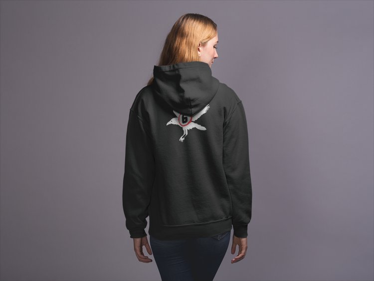 Load image into Gallery viewer, Wyatt Sicks 6 White Crow Black Pullover Hoody by EWS | Extreme Wrestling Shirts