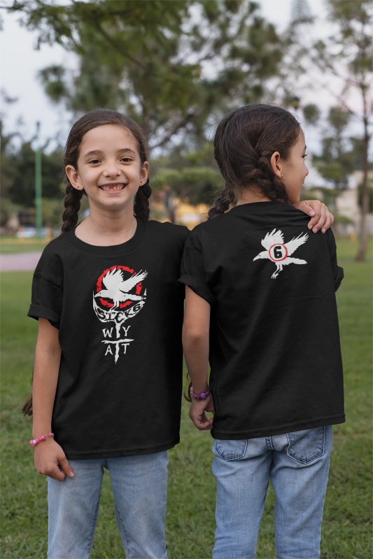 Load image into Gallery viewer, Wyatt Sicks 6 White Crow T-shirt Boys Kids Youth by EWS | Extreme Wrestling Shirts