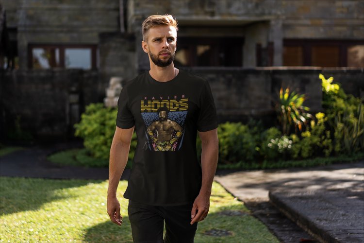 Load image into Gallery viewer, Xavier Woods Pose BlackT-shirt by EWS | Extreme Wrestling Shirts