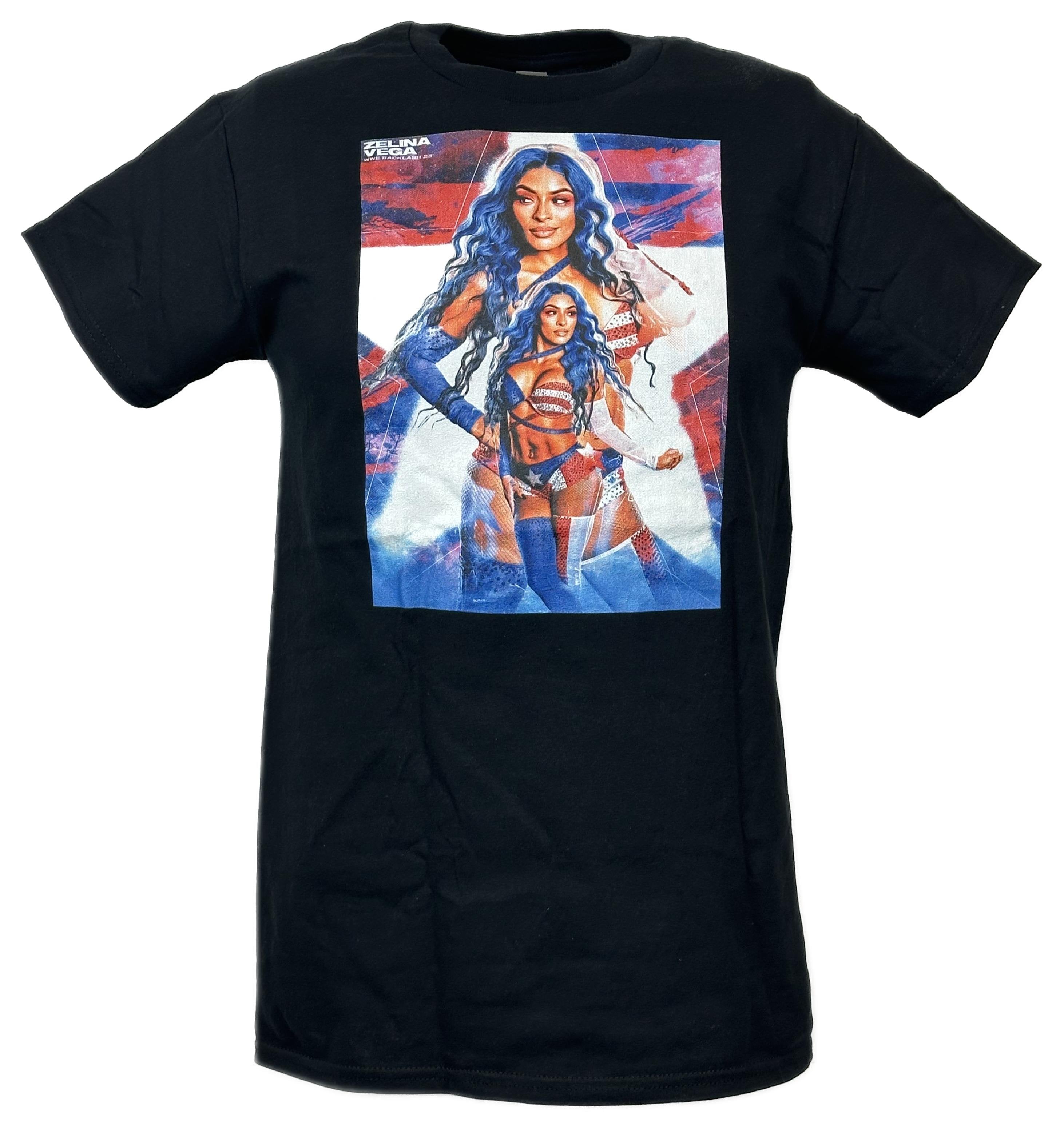 Zelina Vega USA-Puerto Rico Poster Print Black T-shirt – Extreme