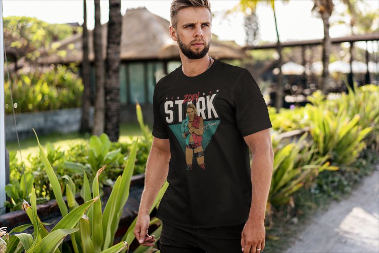 Load image into Gallery viewer, Zoey Stark Pose Black T-shirt by EWS | Extreme Wrestling Shirts