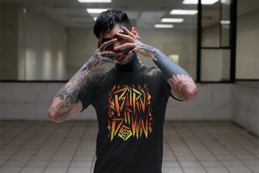 Seth Rollins Burn It Down WWE Mens Black T-shirt