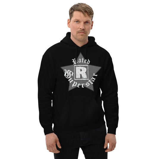 Edge Rated R Superstar Mens Black Pullover Hoody Sweatshirt