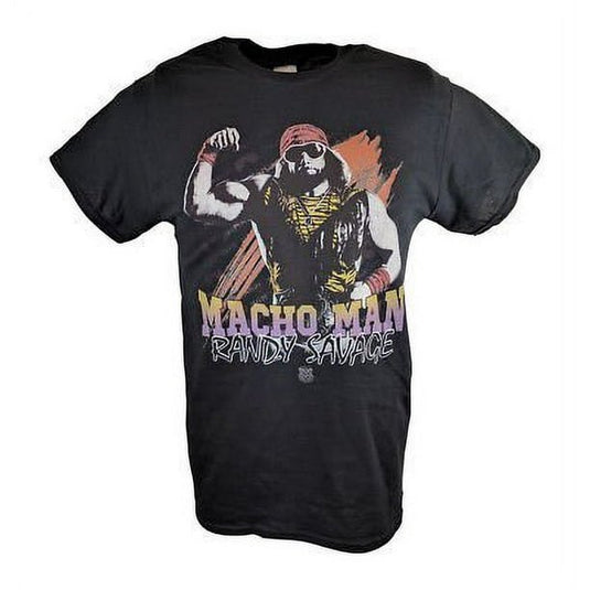 Macho Man Randy Savage Bicep Pose WWE Mens Black T-shirt