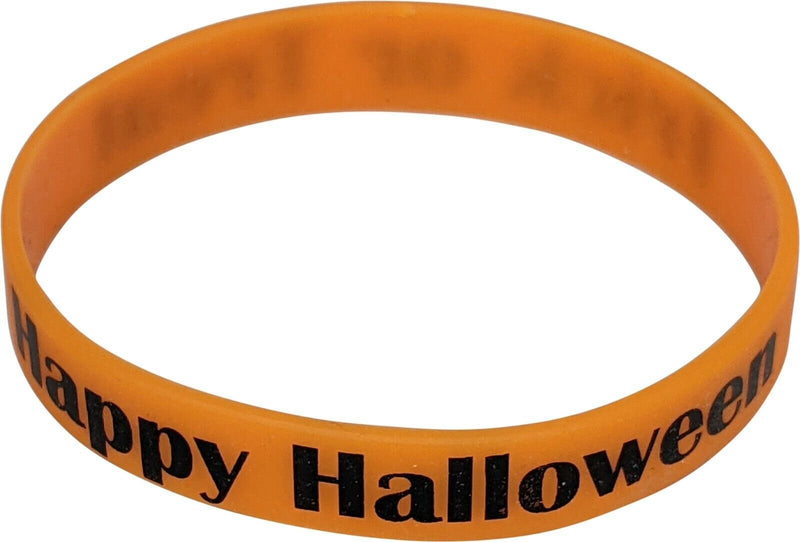 Load image into Gallery viewer, (5 Pack) Trick or Treat Orange Black Kids Silicone Rubber Wristband Bracelet
