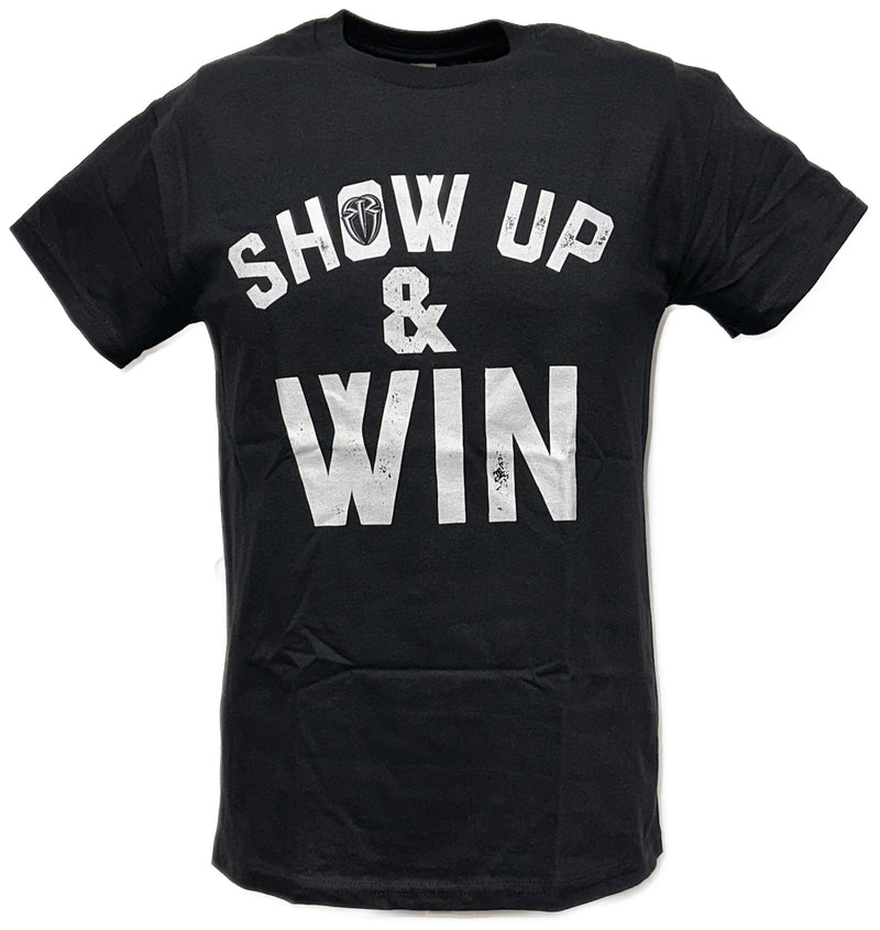 Load image into Gallery viewer, Roman Reigns Show Up and Win Mens Black T-shirt
