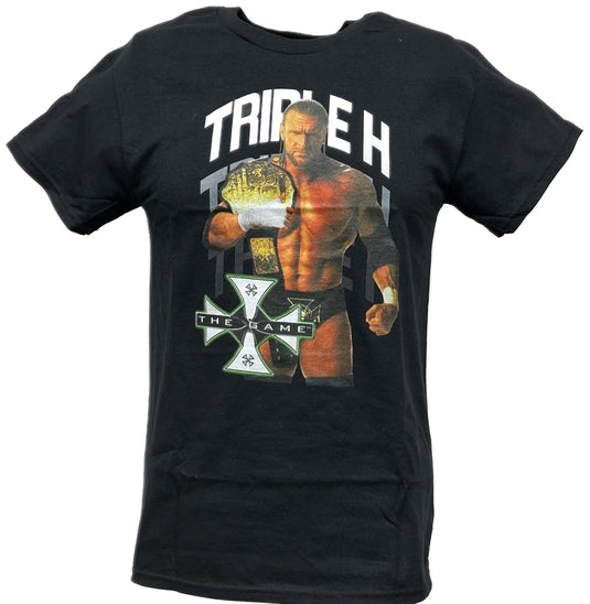 Triple H The Game Championship Belt Mens Black WWE T-shirt