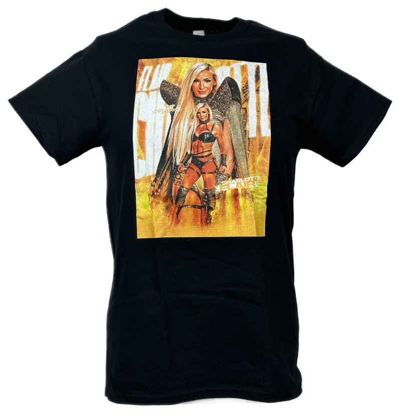 Load image into Gallery viewer, Charlotte Flair Poster Print Black T-shirt
