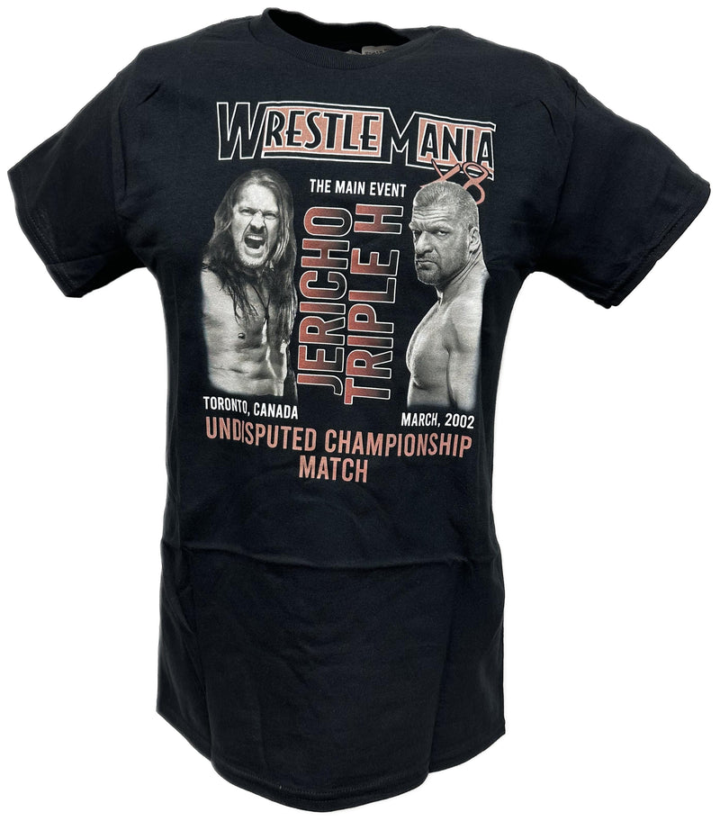 Load image into Gallery viewer, WrestleMania 18 X8 WWE Triple H vs Jericho Undisputed Championship Match T-shirt
