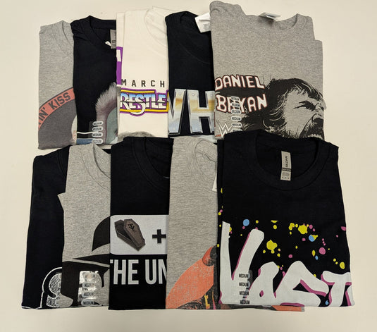 10 Men Size Medium WWE T-shirts | Cena Orton Undertaker The Rock Lot 1 M by EWS | Extreme Wrestling Shirts