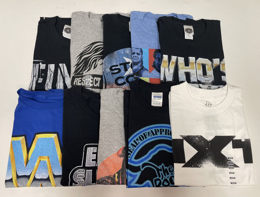 10 Men Size Medium WWE T-shirts | Cena Orton Undertaker The Rock Lot 1 M by EWS | Extreme Wrestling Shirts