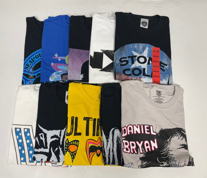 10 Men Size Medium WWE T-shirts | Cena Orton Undertaker The Rock Lot 2 M by EWS | Extreme Wrestling Shirts
