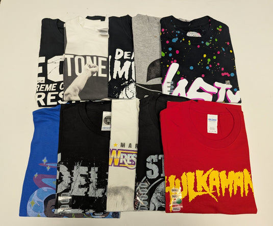 10 Men Size Small WWE T-shirts | Cena Orton Undertaker The Rock Lot 1 S by EWS | Extreme Wrestling Shirts