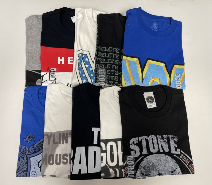 10 Men Size Small WWE T-shirts | Cena Orton Undertaker The Rock Lot 1 S by EWS | Extreme Wrestling Shirts