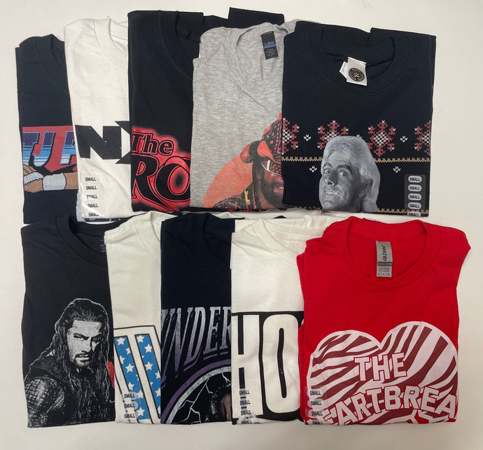 10 Men Size Small WWE T-shirts | Cena Orton Undertaker The Rock Lot 1 S by EWS | Extreme Wrestling Shirts