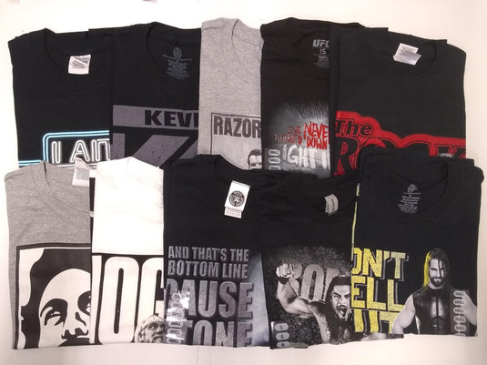 10 Men Size Small WWE T-shirts | Cena Orton Undertaker The Rock Lot 1 S by EWS | Extreme Wrestling Shirts