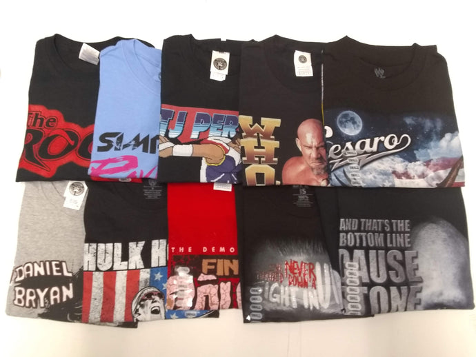 10 Men Size Small WWE T-shirts | Cena Orton Undertaker The Rock Lot 2 S by EWS | Extreme Wrestling Shirts