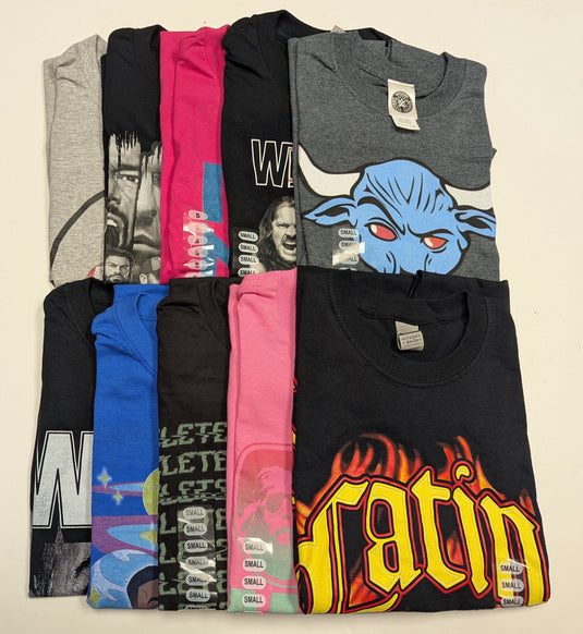 10 Men Size Small WWE T-shirts | Cena Orton Undertaker The Rock Lot 2 S by EWS | Extreme Wrestling Shirts