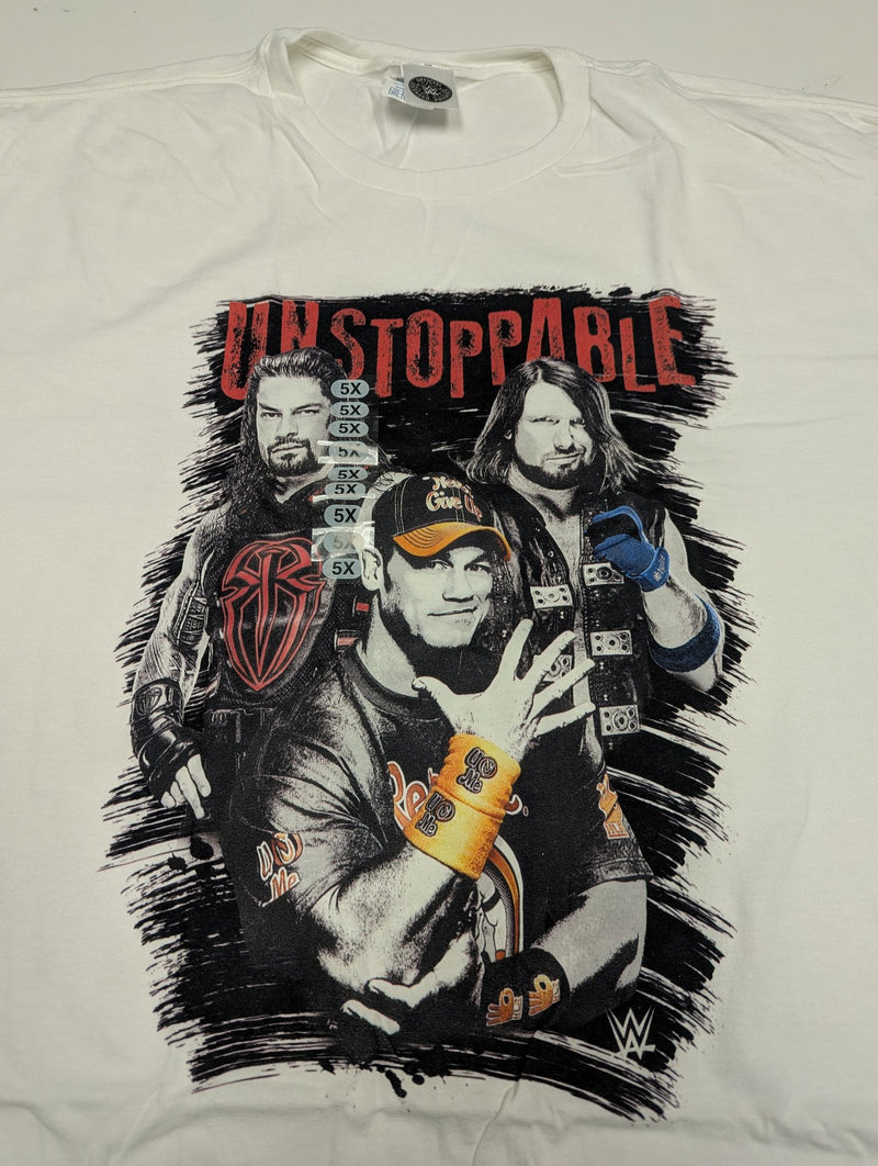 Load image into Gallery viewer, 6 Men Size 5XL WWE T-shirts | Cena Orton Undertaker The Rock Lot 1 5XL by EWS | Extreme Wrestling Shirts
