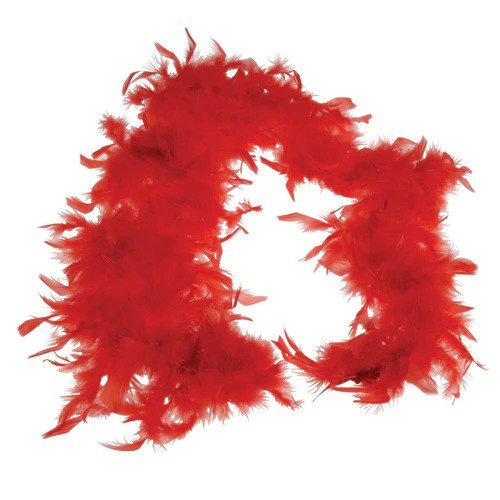 6ft Red Boa for Hulk Hogan Costume (Red) by EWS | Extreme Wrestling Shirts