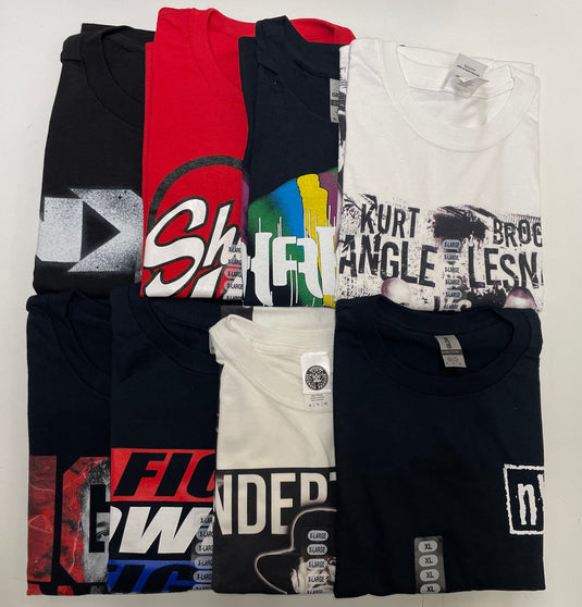 8 Men Size X-Large WWE T-shirts | Cena Orton Undertaker The Rock Lot 2 XL by EWS | Extreme Wrestling Shirts