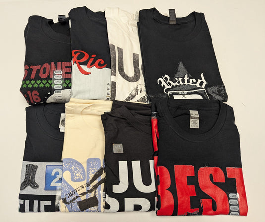 8 Men Size X-Large WWE T-shirts | Cena Orton Undertaker The Rock Lot 2 XL by EWS | Extreme Wrestling Shirts