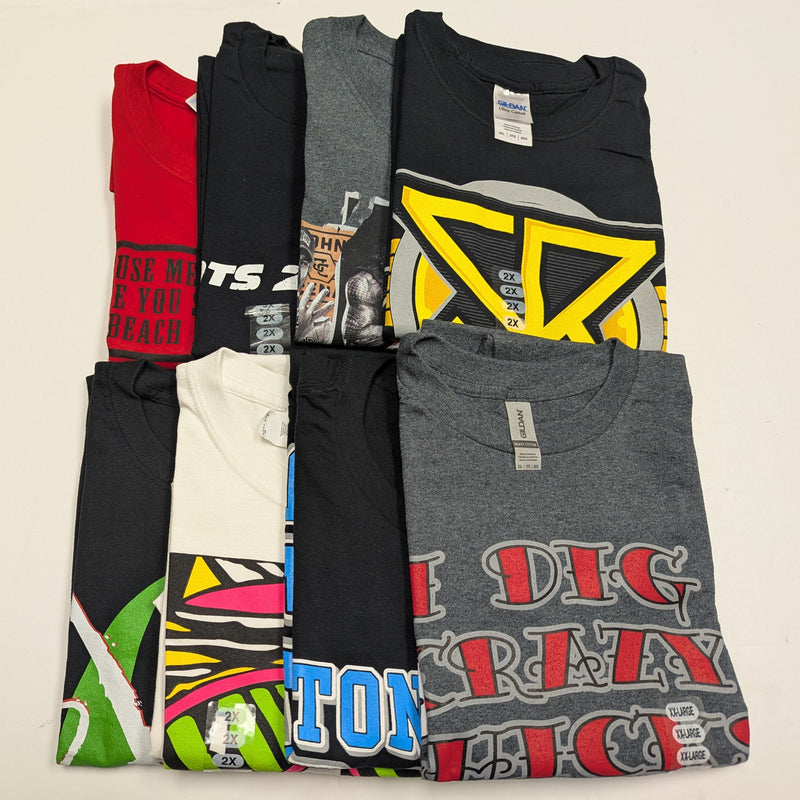 Load image into Gallery viewer, 8 Men Size XXL WWE T-shirts | Cena Orton Undertaker The Rock Lot 1 XXL by EWS | Extreme Wrestling Shirts
