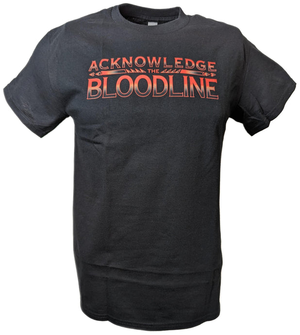 Acknowledge the Bloodline Roman Reigns Jimmy Jey Uso Black T-shirt by EWS | Extreme Wrestling Shirts