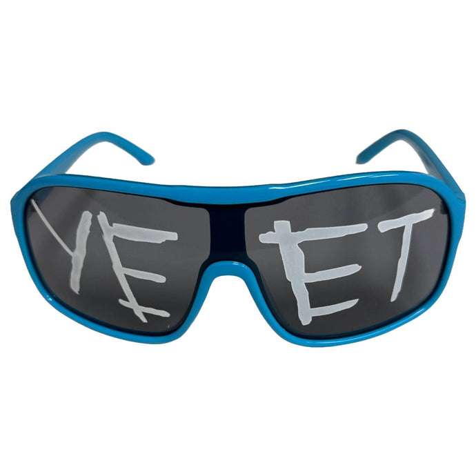 Adult Blue Yeet Sunglasses Sports Shades for Main Event Jey Uso Costume by EWS | Extreme Wrestling Shirts