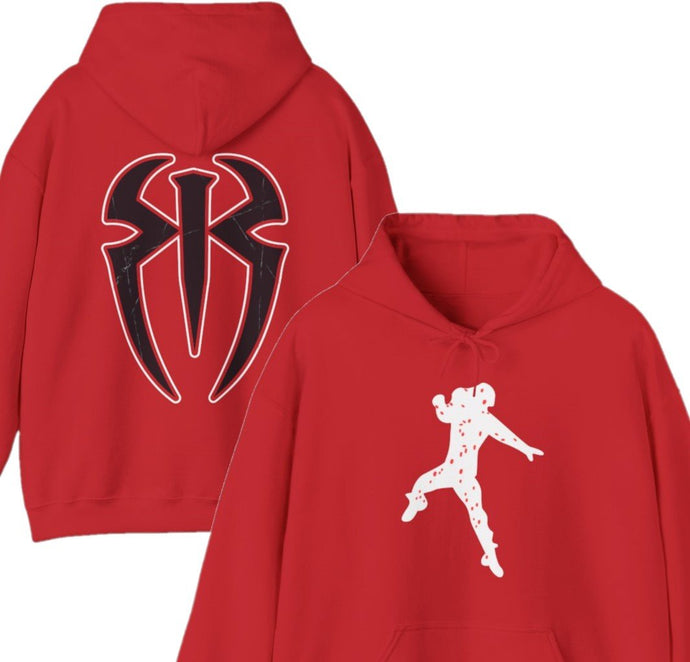 Air Roman Reigns Superman Punch Red Pullover Hoody Sweatshirt by EWS | Extreme Wrestling Shirts