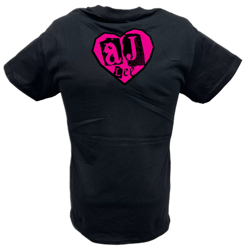 Load image into Gallery viewer, AJ Lee Love Bites Spider Web T-shirt by EWS | Extreme Wrestling Shirts
