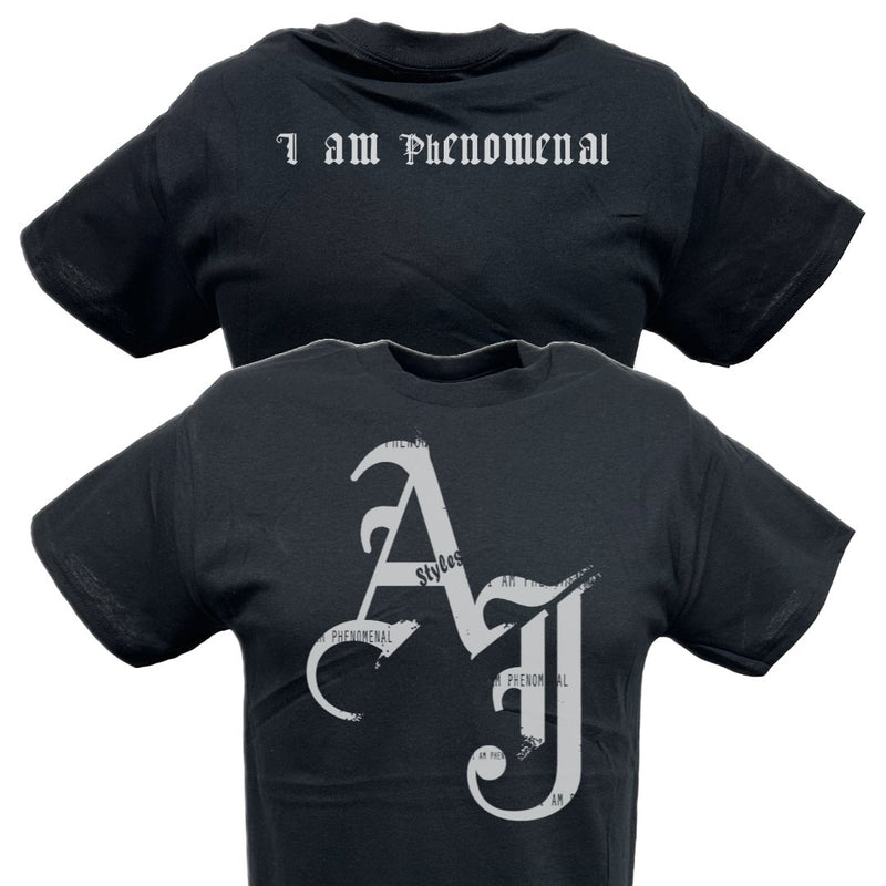 Load image into Gallery viewer, AJ Styles I Am Phenomenal Mens Black T-shirt Sports Mem, Cards &amp; Fan Shop &gt; Fan Apparel &amp; Souvenirs &gt; Wrestling by EWS | Extreme Wrestling Shirts
