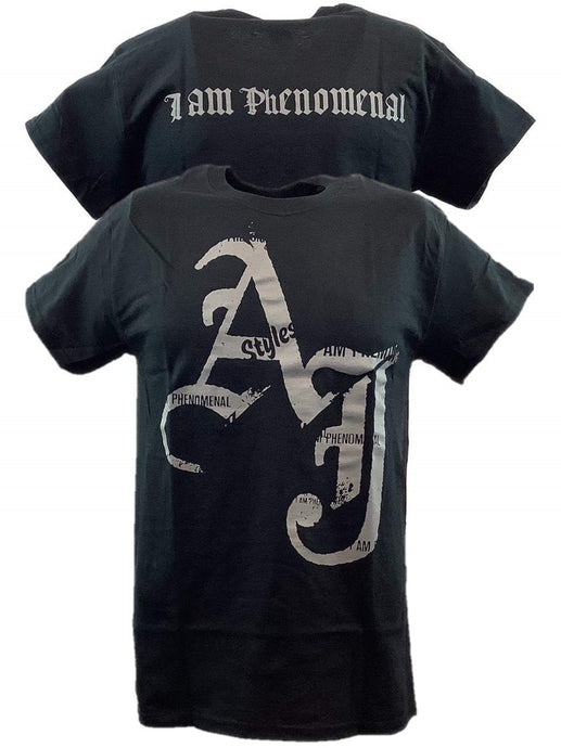 AJ Styles I Am Phenomenal Mens Black T-shirt Sports Mem, Cards & Fan Shop > Fan Apparel & Souvenirs > Wrestling by Hybrid Tees | Extreme Wrestling Shirts