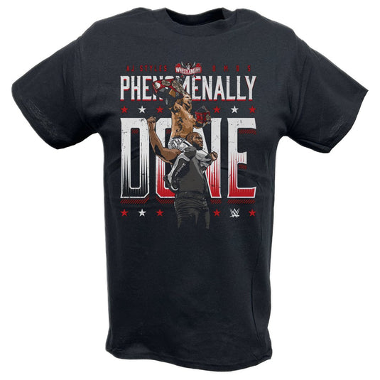 AJ Styles Omos Phenomenally Done Black T-shirt by EWS | Extreme Wrestling Shirts