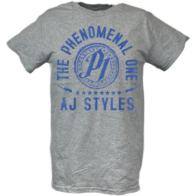 AJ Styles The Phenomenal One P1 Logo T-shirt by EWS | Extreme Wrestling Shirts