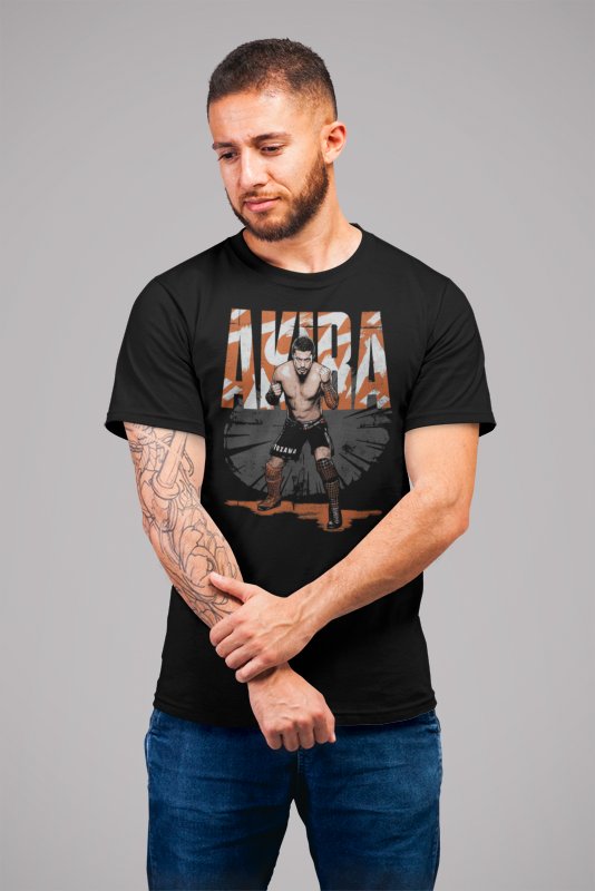 Akira Tozawa Ready to Fight Black T-shirt by EWS | Extreme Wrestling Shirts