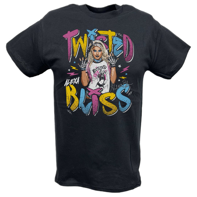 Load image into Gallery viewer, Alexa Bliss Twisted Bliss Hands Up Black T-shirt by EWS | Extreme Wrestling Shirts
