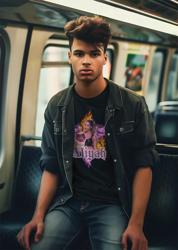 Load image into Gallery viewer, Aliyah Womens Superstar Black T-shirt by EWS | Extreme Wrestling Shirts
