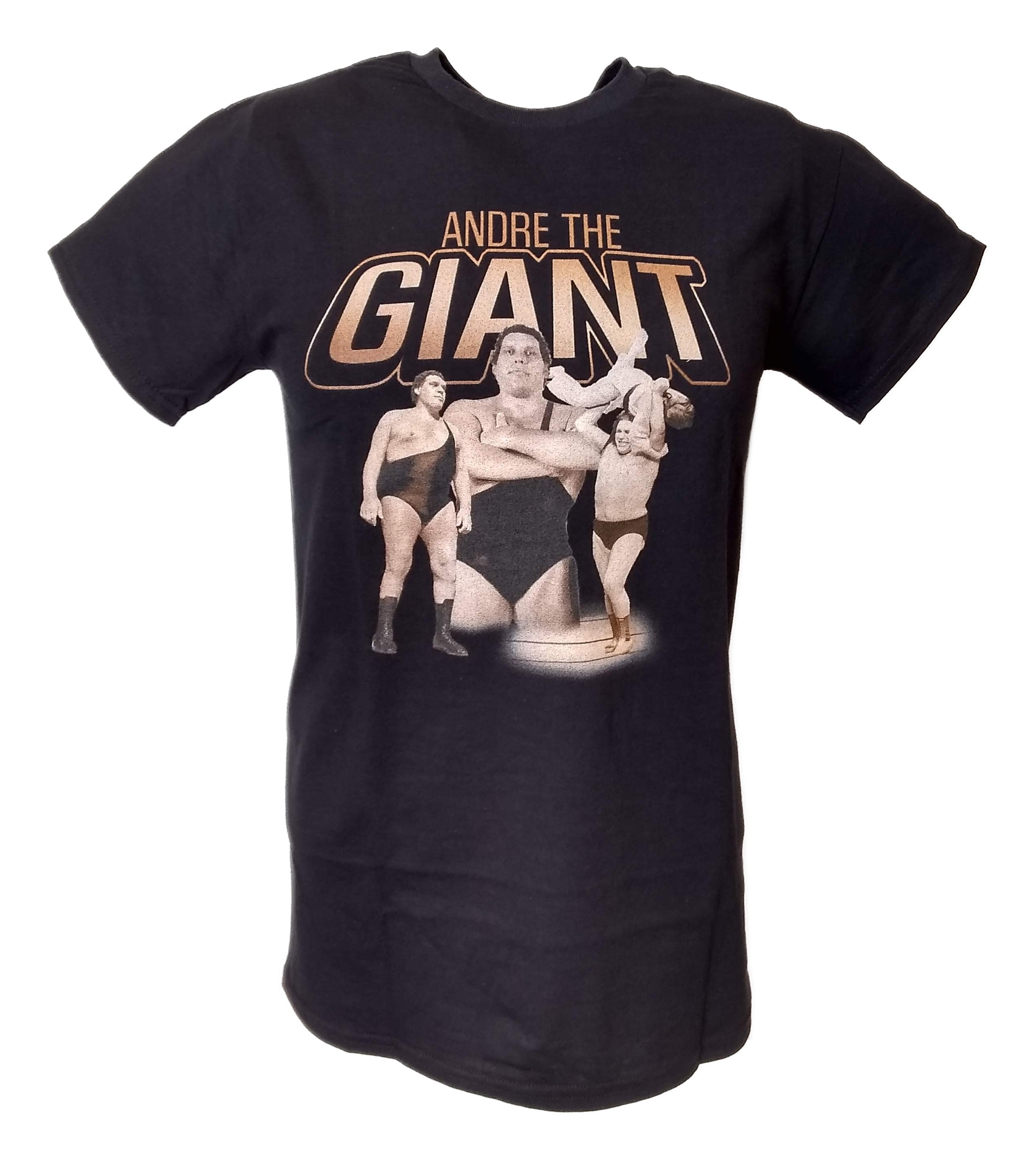 Andre the Giant 3 Pose Mens Black T-shirt – Extreme Wrestling Shirts