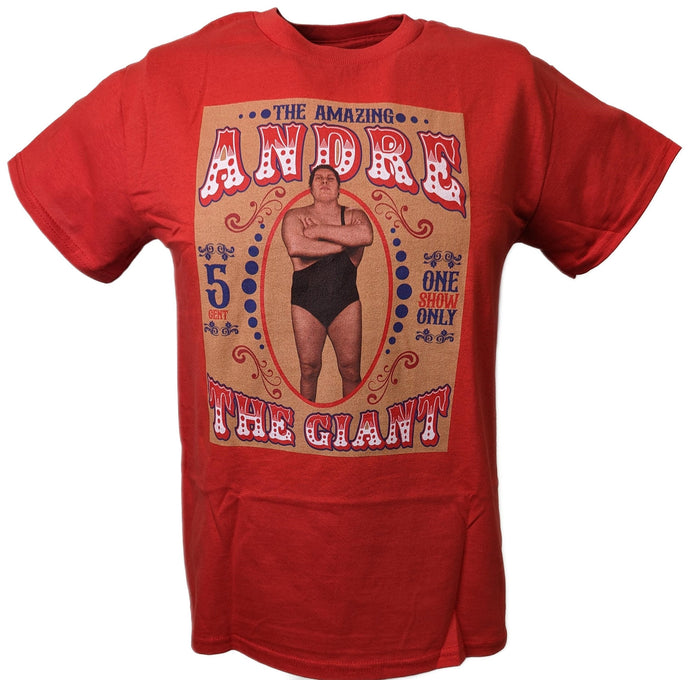 Andre The Giant Carnival Sideshow Mens Red T-shirt by EWS | Extreme Wrestling Shirts