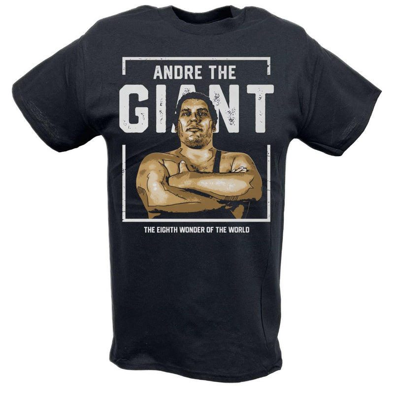 Load image into Gallery viewer, Andre The Giant Intimidation Black T-shirt by EWS | Extreme Wrestling Shirts
