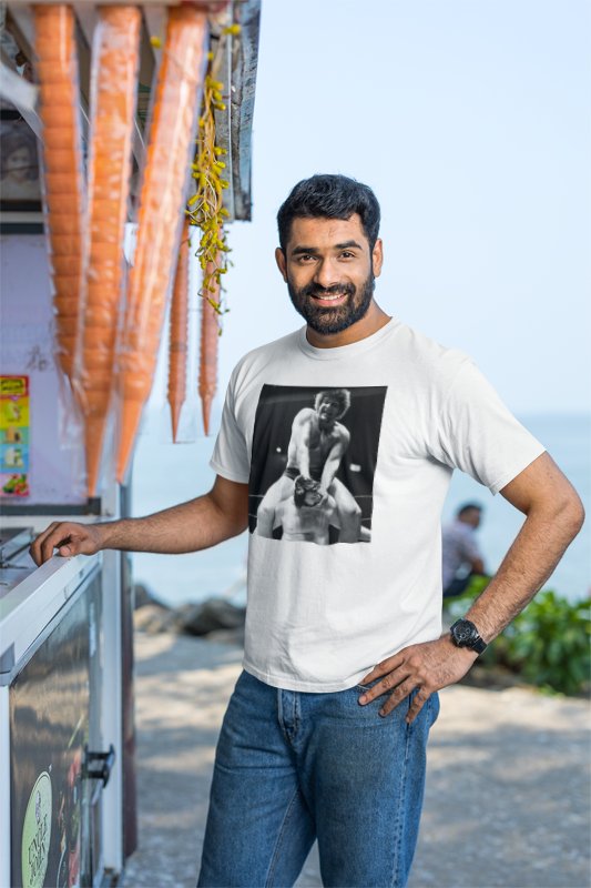 Andre the Giant Neckbreaker Mens White T-shirt Sports Mem, Cards & Fan Shop > Fan Apparel & Souvenirs > Wrestling by EWS | Extreme Wrestling Shirts