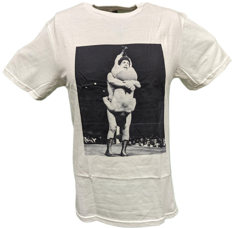 Load image into Gallery viewer, Andre the Giant Piledriver WWE Mens White T-shirt Sports Mem, Cards &amp; Fan Shop &gt; Fan Apparel &amp; Souvenirs &gt; Wrestling by Andre the Giant | Extreme Wrestling Shirts
